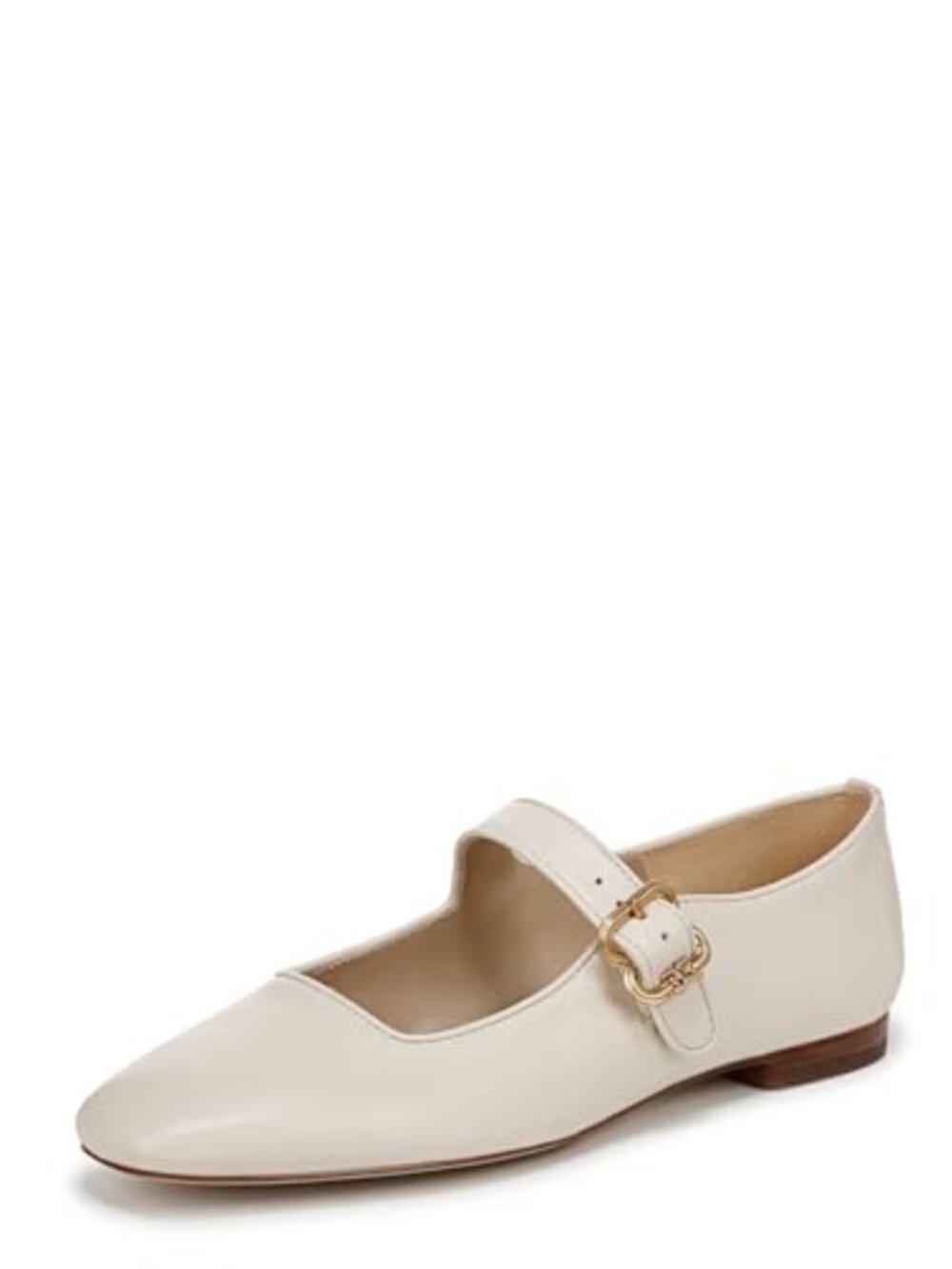 Leather Mary Jane Flats with Bow Kitten Heel Almond Toe Women's